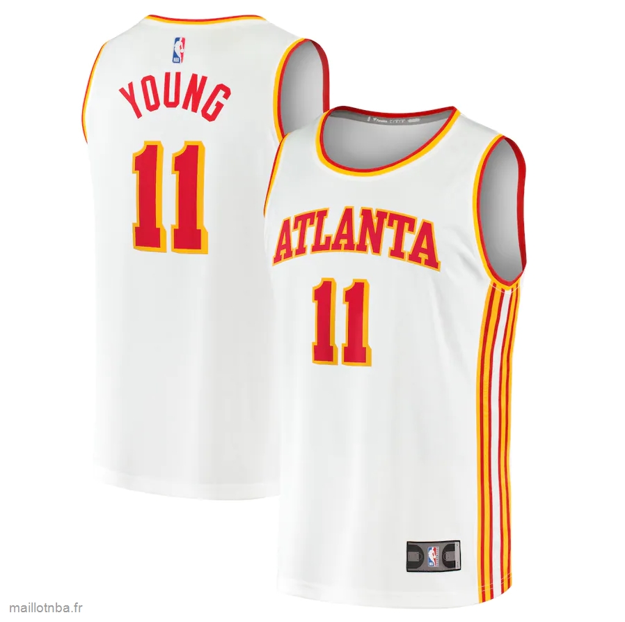 Maillot Atlanta Hawks Trae Young Fanatics Branded White 2020/21 Fast Break Player Jersey - Association Edition